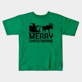 Merry Christmoose Funny Moose Shirt Christmas Pajama for Moose Lovers Kids T-Shirt